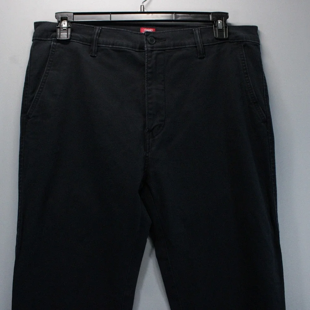 Levis XX Chino Standard Taper Black Pants Mens 36x34 Modern Tech Active Workwear